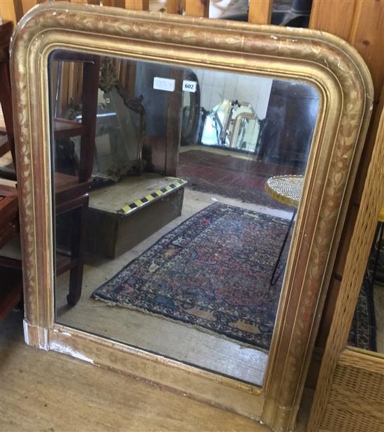 Gilt overmantel mirror
